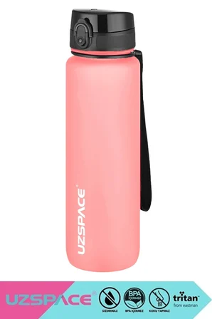 Uzspace 1000ml Soft Touch Tritan Su Matarası Pudra Pembe