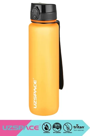 Uzspace 1000ml Soft Touch Tritan Su Matarası Turuncu
