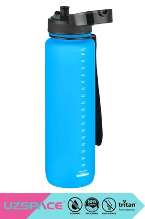 Uzspace 1000ml Soft Touch Tritan Su Matarası Mavi