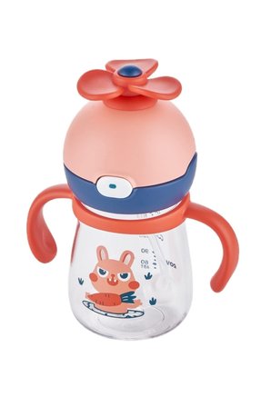Rovco Dönebilen Pervaneli Akıllı Pipet Bebek (+6 Ay) Tritan Su Matarası 220 Ml Pembe