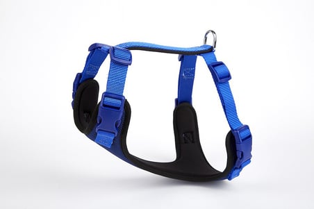 Doggie Yumuşak Softlu Köpek Göğüs Tasması 45/55 cm Mavi