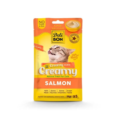 Delibon Krema Kedi Ödül Maması 15g 5 Adet Somonlu