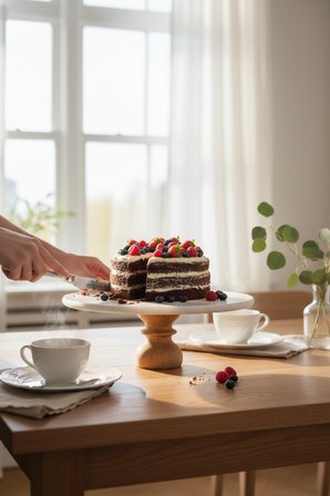 Akayev Mermer 28 Cm Ahşap Barok Ayaklı Beyaz Yuvarlak Sunum Tabağı