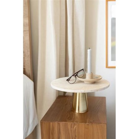 Akayev Traverten 25 Cm Altın Konik Ayak Sunumluk