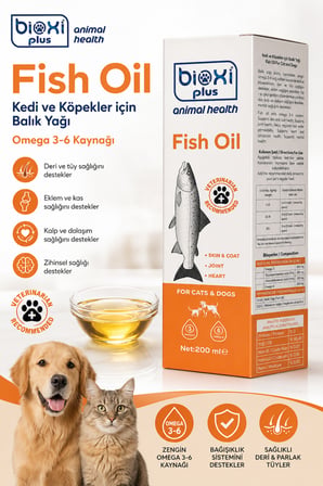 Bioxi Plus Fish Oil Kedi Köpek Balık Yağı 200 ml