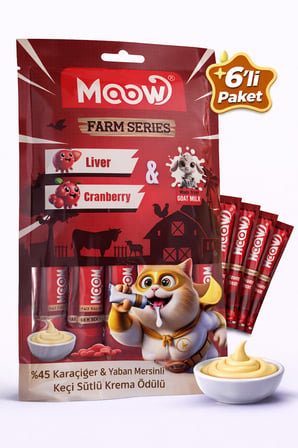 Ciğerli Kızılcıklı Keçi Sütlü Kedi Krema Ödülü 6x12g