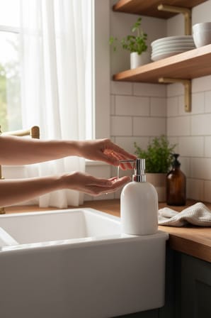 Akayev Mermer Beyaz Gümüş Banyo, Mutfak Sıvı Sabunluk