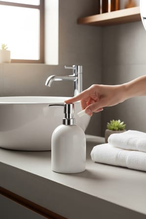 Akayev Mermer Beyaz Gümüş Banyo, Mutfak Sıvı Sabunluk