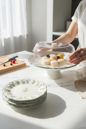 Porser Terra Fulya Porselen 8 Parça Pasta Seti