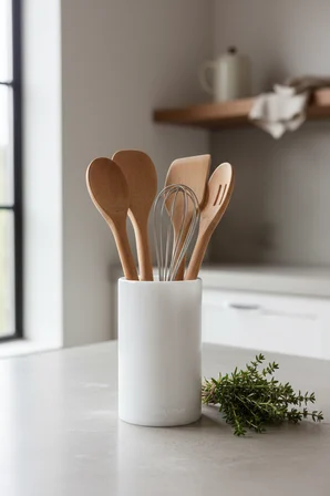 Akayev Mermer Beyaz Kaşıklık 16 Cm