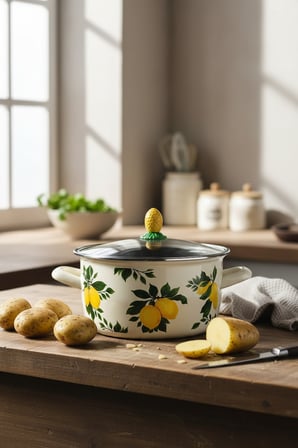 Akayev Emaye Limon 24 Cm Kızartma Tenceresi