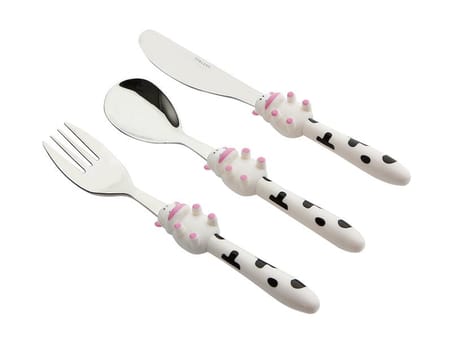 Porland Mini Cow Çocuk Çatal Kaşık Bıçak Takımı 3 Parça