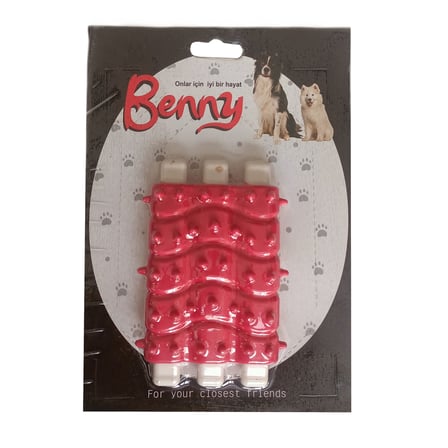 Benny Diş Kaşıma Köpek Oyuncağı Kaburga 10 cm 3 lü