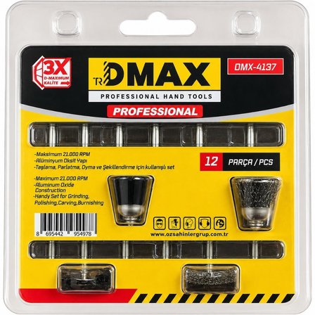 Dmax Dmx-4137 Taşlama Ve Fırçalama Gravür Seti 12 Parça