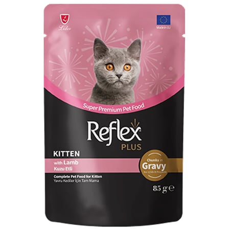 Reflex Plus Sos İçinde Parça Kuzu Etli Yavru Kedi Konservesi 85gr