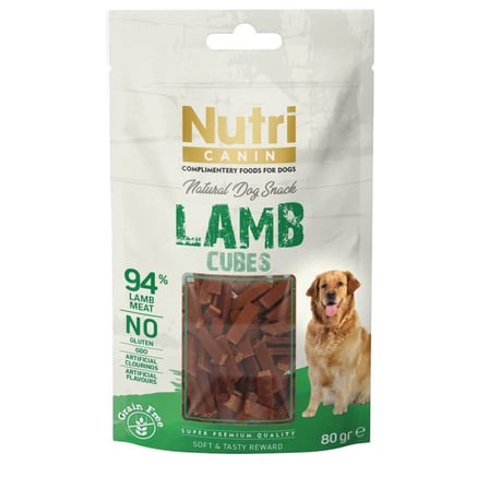 Nutri Canin Tahılsız Kuzulu Küp Köpek Ödül Maması 80Gr