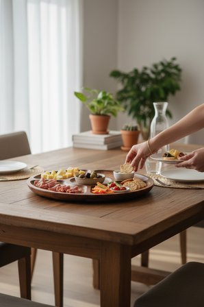 Akayev Akasya 5 Bölmeli 30 cm Dönerli Sunum Tabağı