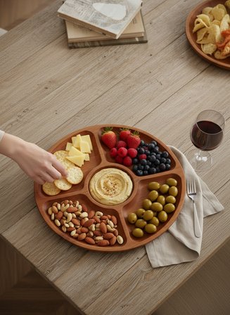 Akayev Akasya 5 Bölmeli 30 cm Sunum Tabağı