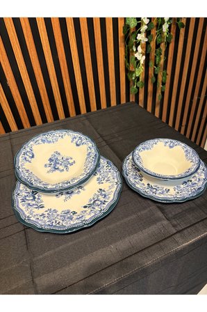 Porser Velour Navy Fulya Yemek Seti 24 parça