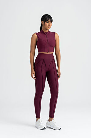 Dar Kesim Sculpt Line Dalgıç Kumaş Spor Tayt