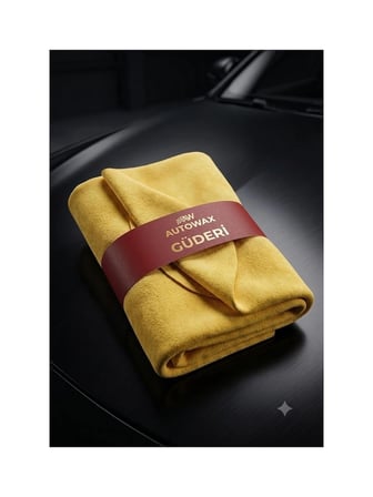 Autowax Profesyonel Gerçek Güderi Bez Araç Kurulama 50x70 cm Sarı