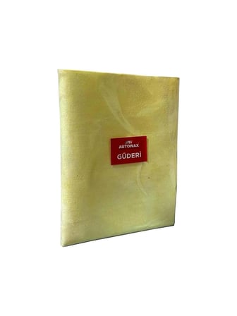 Autowax Profesyonel Gerçek Güderi Bez Araç Kurulama 50x70 cm Sarı