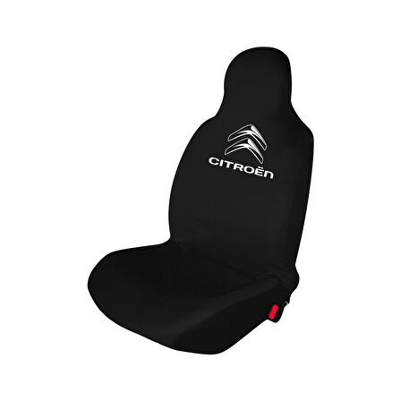 Citroen C4 Penye Oto Koltuk Kılıfı - Marka Logo Baskılı - Siyah
