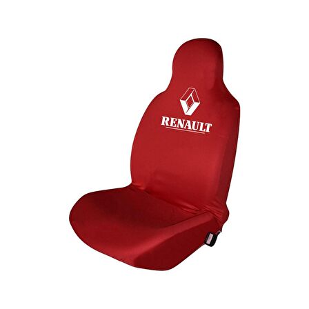 Renault Symbol Penye Oto Koltuk Kılıfı - Marka Logo Baskılı - Kırmızı