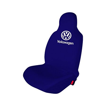 Volkswagen Polo Penye Oto Koltuk Kılıfı - Marka Logo Baskılı - Lacivert