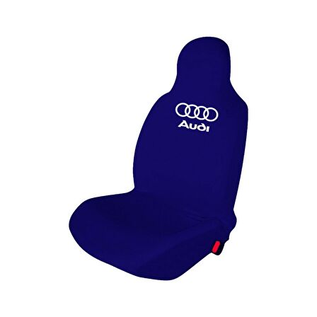 Audi A4 Penye Oto Koltuk Kılıfı - Marka Logo Baskılı - Lacivert