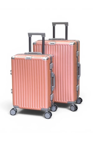 Alüminyum RoseGold 2’li Set (Kabin + Orta Boy) Valiz