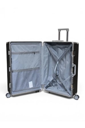 Alüminyum Siyah 2’li Set (Orta + Büyük Boy) Valiz