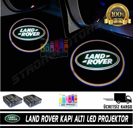 Land Rover Araçlar İçin Pilli Yapıştırmalı Kapı Altı Led Logo