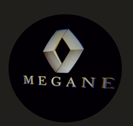 Yeni Megane Araçlar İçin Mesafe Sensörlü  Fotoselli Pilli Yapıştırmalı Kapı Altı Led Logo