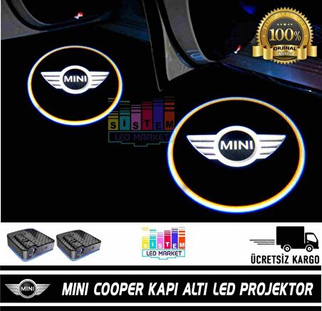 Mini Araçlar İçin Pilli Yapıştırmalı Kapı Altı Led Logo