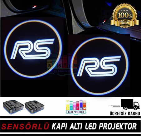 Ford RS Araçlar İçin Pilli Yapıştırmalı Kapı Altı Led Logo