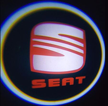 SEAT Araçlar İçin Pilli Yapıştırmalı Mesafe Sensörlü Kapı Altı Led Logo