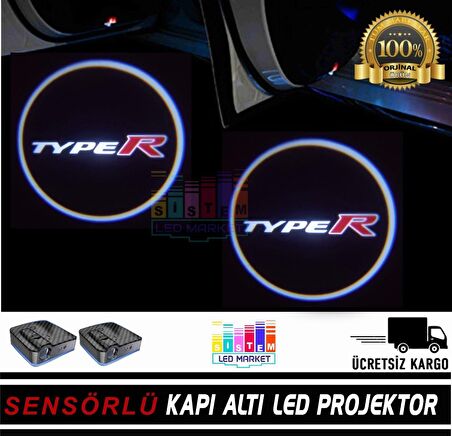 Honda Typer Araçlar İçin Pilli Yapıştırmalı Kapı Altı Led Logo