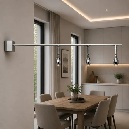 Axis Ayarlanabilir Okuma Başlıklı Gümüş LED Duvar Apliği