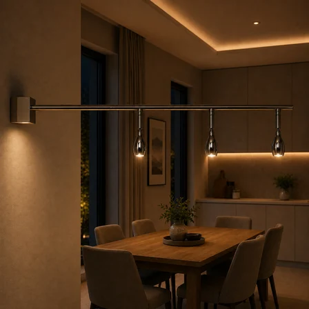Axis Ayarlanabilir Okuma Başlıklı Gümüş LED Duvar Apliği