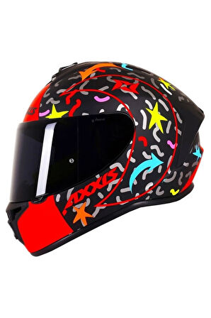 Draken Crazy Matt Red Full Face Motosiklet Kaskı