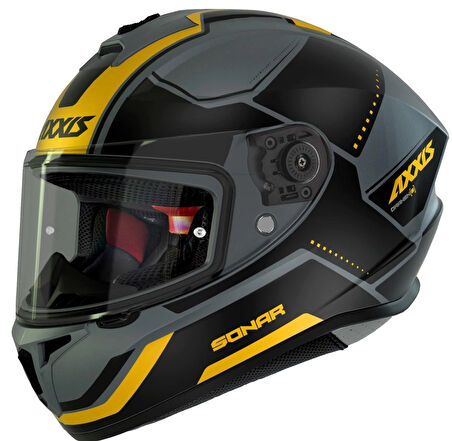 AXXIS DRAKEN S SONAR C3 MATT YELLOW *SİYAH VİZÖR İLE BİRLİKTE*