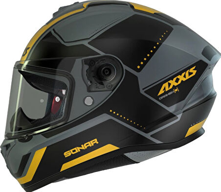 AXXIS DRAKEN S SONAR C3 MATT YELLOW *SİYAH VİZÖR İLE BİRLİKTE*
