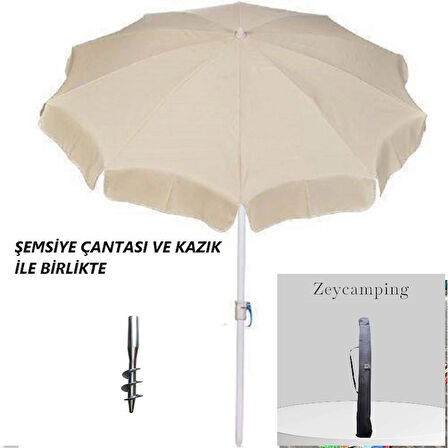  ZEYCAMPİNG PLAJ KAMP BAHÇE BALKON DENİZ 200 CM  TAŞIMA ÇANTASI VE DEMİR KAZIK İLE ( BİDON HARİÇ )