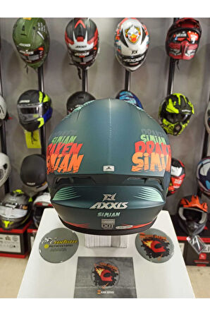 AXXIS Draken S Simian B4 Mat Fluor Orange Kapalı Kask