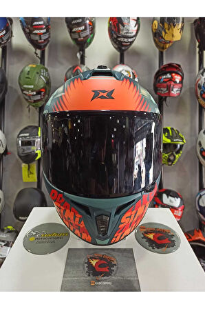 AXXIS Draken S Simian B4 Mat Fluor Orange Kapalı Kask