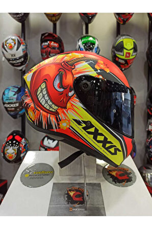 AXXIS Draken S Bombs A5 Mat Red Full Face Kapalı Kask