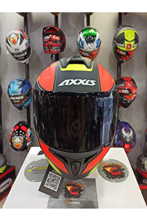 AXXIS Draken S Bombs A5 Mat Red Full Face Kapalı Kask