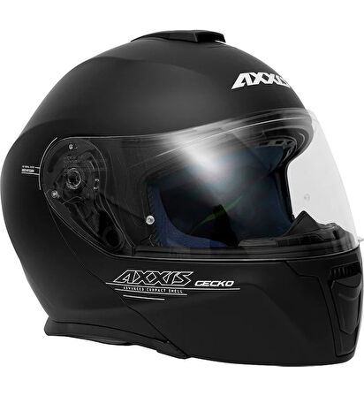 Axxıs Gecko Sv Solıd A1 Matt Black Çene Açılır Kask