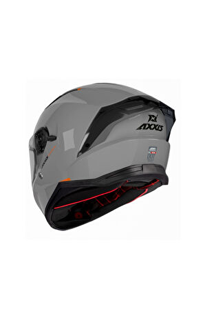 AXXIS Panther SV Solid A12 Gloss Gray Güneş Vizörlü Full Face Motosiklet Kaskı